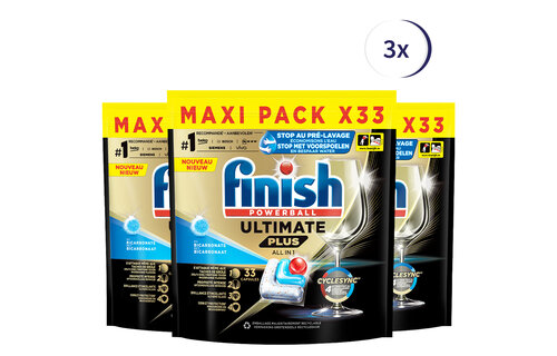Finish Ultimate+ Baking Soda 33 tabs x3