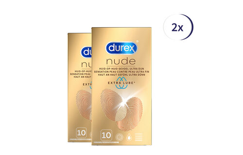 Durex Nude Extra Lube 10st x 2