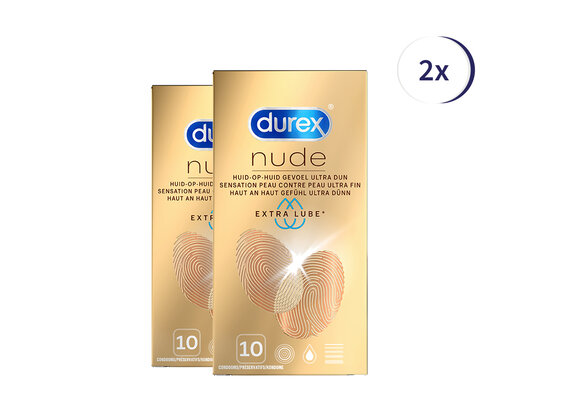 Durex Nude Extra Lube 10st x 2