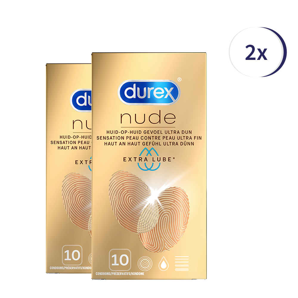 Durex Nude Extra Lube 10st x 2