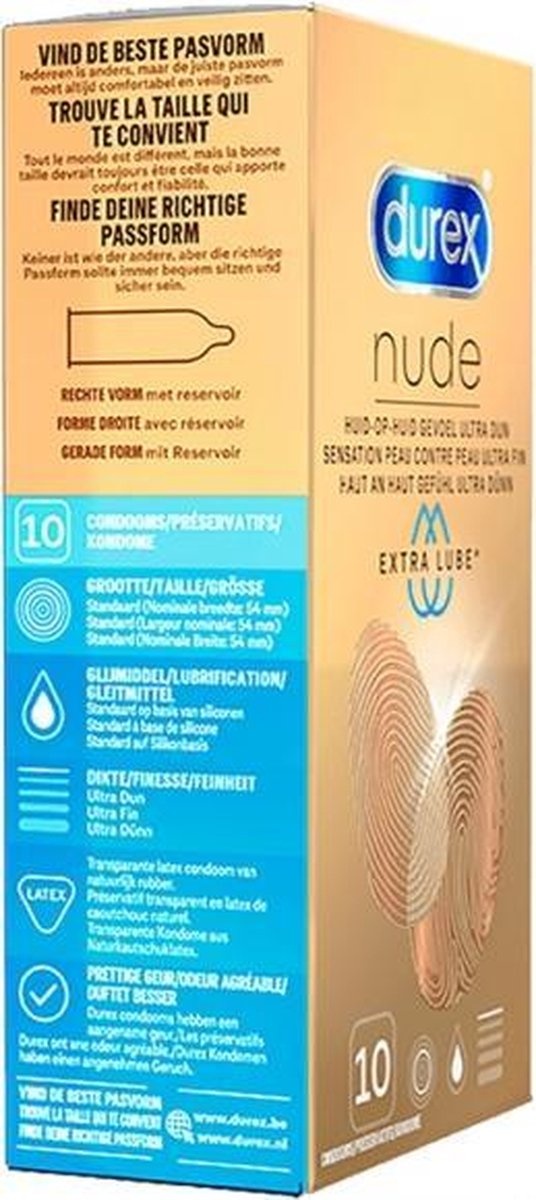 Durex Nude Extra Lube 10st x 2