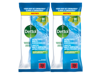 Dettol Antibacteriële doekjes Multi-oppervlak Ocean - 80st - 2 stuks