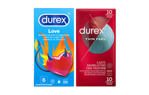 Durex - Condooms Love 6st - Thin Feel Close Fit 10st