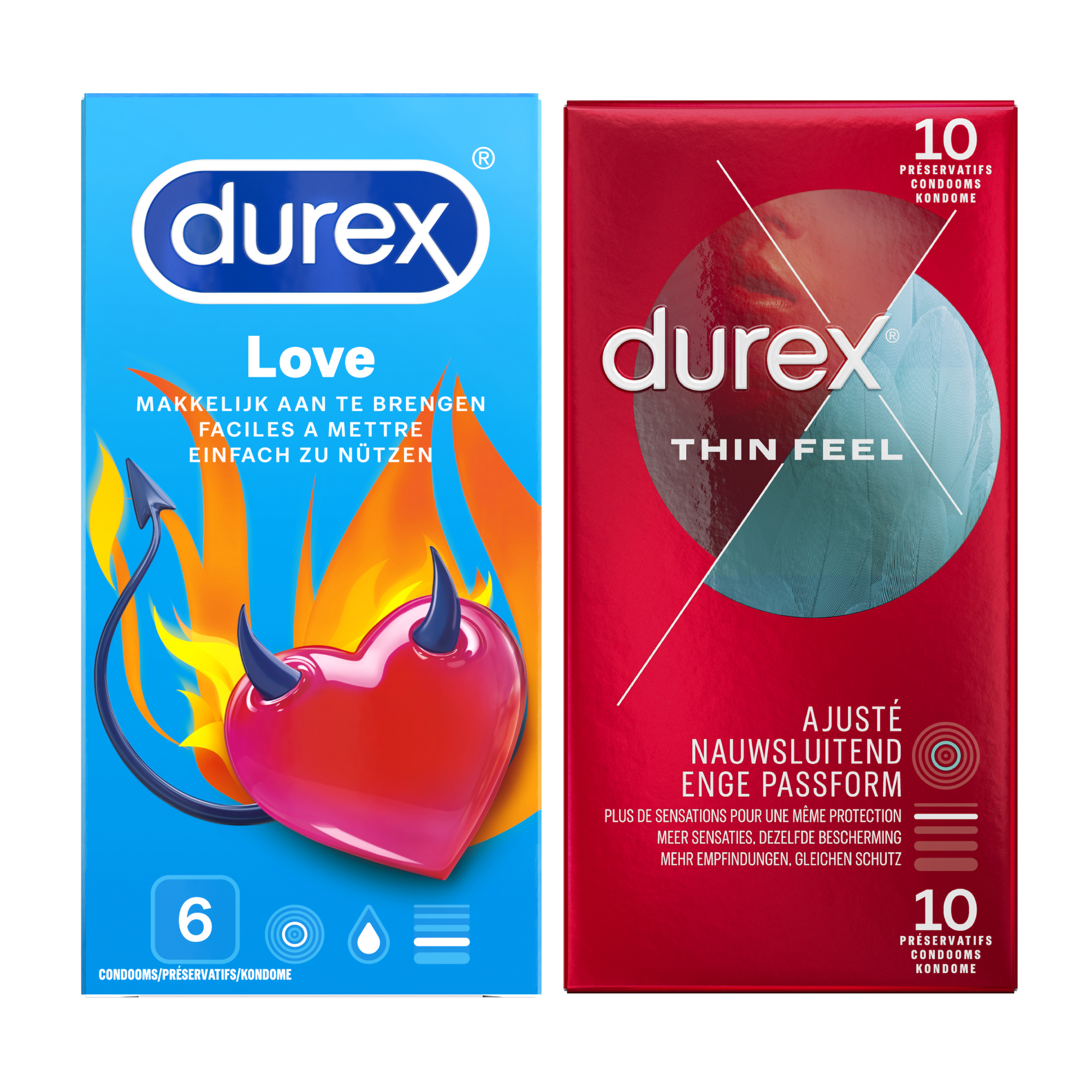 Durex - Condooms Love 6st - Thin Feel Close Fit 10st