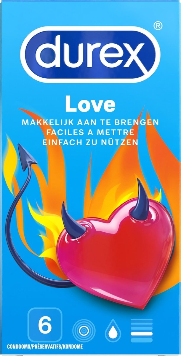Durex - Condooms Love 6st - Thin Feel Close Fit 10st