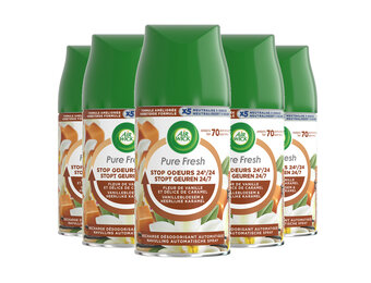 Air Wick Freshmatic Automatische Spray Luchtverfrisser - Pure Fresh Vanille - Navulling - 250 ml - 5 stuks - Voordeelverpakking