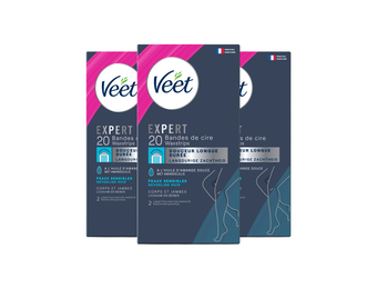 Veet - Expert - Koude Wasstrips - Benen (Sensitive) 20st - 3 stuks - Voordeelverpakking