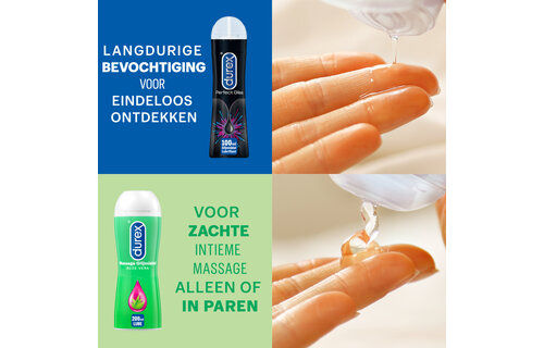 Durex - Nude Condooms 20 stuks - Anaal Perfect Gliss Glijmiddel 100ml - Massage Aloe Vera Glijmiddel 2/1 200ml