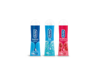 Durex - 200ml Glijmiddel - Play Sensitive 1x50ml - Play Tingle 1x100ml - Play Aardbei 1x50ml - Voordeelverpakking