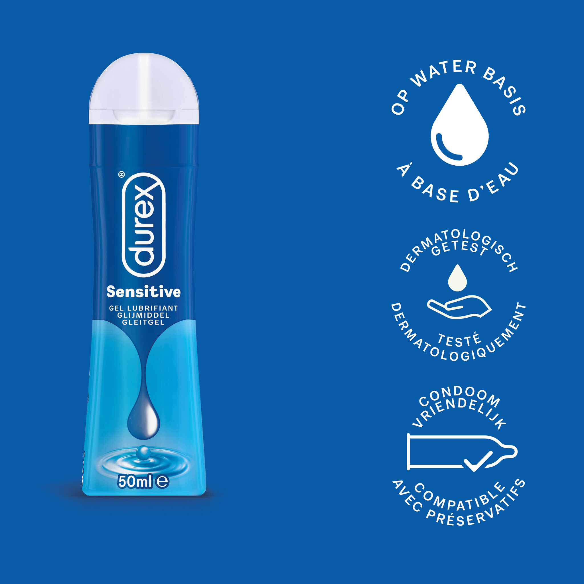 Durex - 200ml Glijmiddel - Play Sensitive 1x50ml - Play Tingle 1x100ml - Play Aardbei 1x50ml - Voordeelverpakking