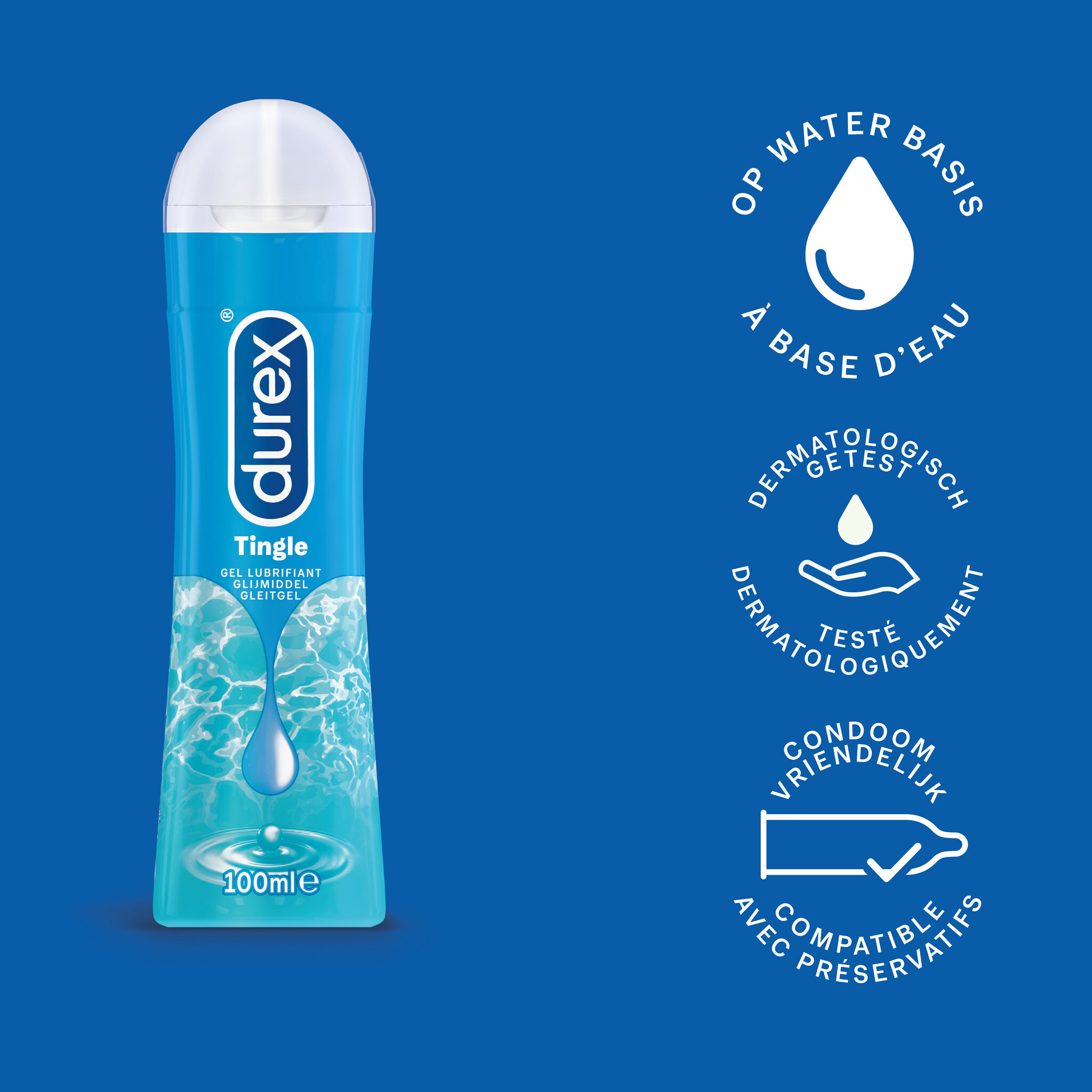 Durex - 200ml Glijmiddel - Play Sensitive 1x50ml - Play Tingle 1x100ml - Play Aardbei 1x50ml - Voordeelverpakking