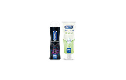 Durex - 200ml Glijmiddel - Perfect Gliss 1x100ml - Natural 1x100ml - Voordeelverpakking