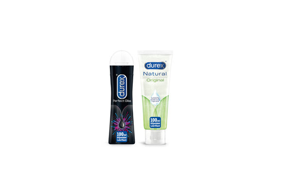Durex - 200ml Glijmiddel - Perfect Gliss 1x100ml - Natural 1x100ml - Voordeelverpakking