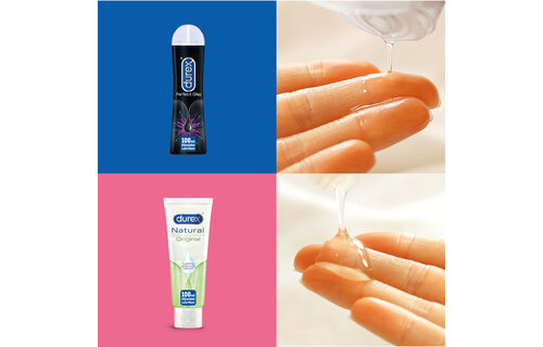 Durex - 200ml Glijmiddel - Perfect Gliss 1x100ml - Natural 1x100ml - Voordeelverpakking