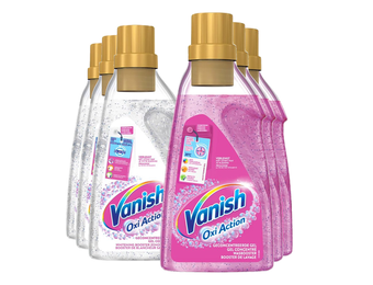 Vanish Oxi Action - Whitening &amp; Wasbooster Liquid - Vlekverwijderaar Voor Witte &amp; Gekleurde Was - 1500ml x 6 - Voordeelverpakking