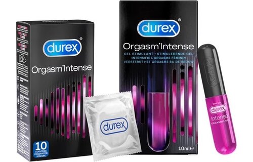 Durex - Condoom Orgasm Intense 10 stuks - Stimulerende Glijmiddel Intense Orgasm 10ml