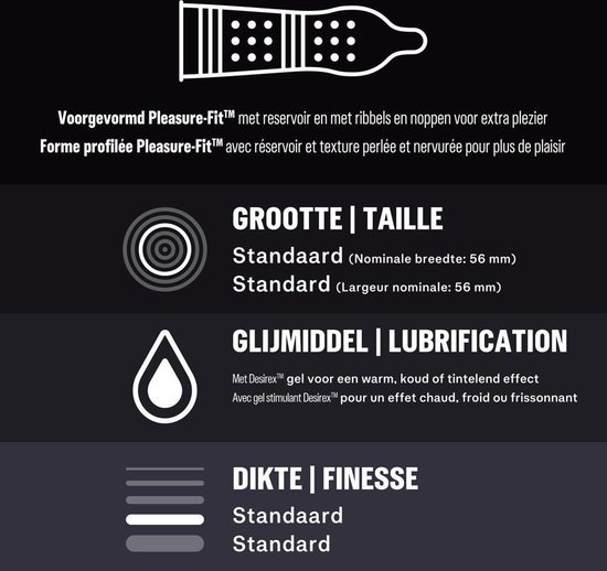 Durex - Condoom Orgasm Intense 10 stuks - Stimulerende Glijmiddel Intense Orgasm 10ml