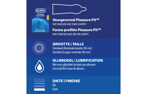Durex - 30 stuks Condooms - Extra Safe 1x20 stuks - Orgasm Intense 1x10 stuks - Voordeelverpakking