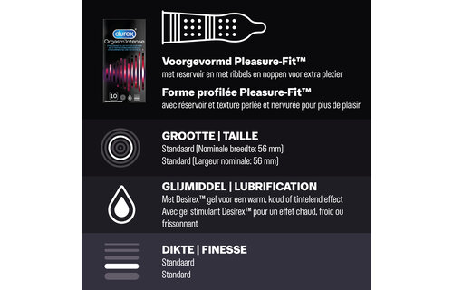 Durex - 30 stuks Condooms - Extra Safe 1x20 stuks - Orgasm Intense 1x10 stuks - Voordeelverpakking