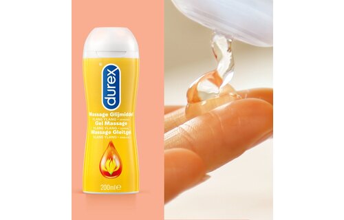 Durex - Play Massage 2/1 Sensitive 200ML - Sensitive Glijmiddel 100ML - Condooms Orgasm Intense Stimulerende Gel 10st