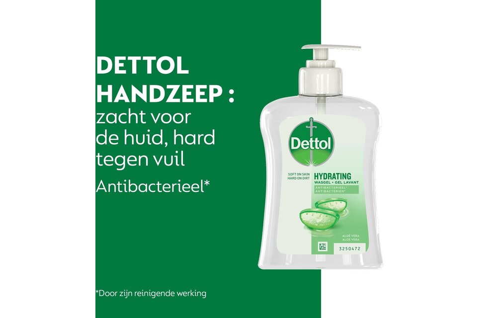 Dettol - 1x250ml Handzeep - Verzachtend - Aloe Vera 250ml - Navulling Aloe Vera 2x500ml
