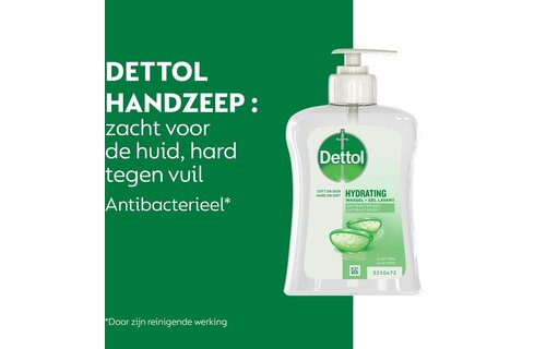Dettol - 1x250ml Handzeep - Verzachtend - Aloe Vera 250ml - Navulling Aloe Vera 2x500ml