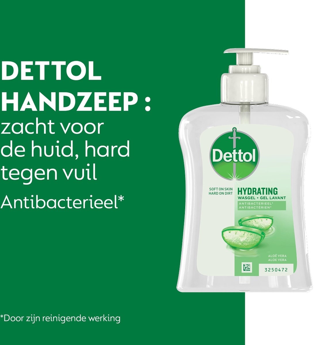 Dettol - 1x250ml Handzeep - Verzachtend - Aloe Vera 250ml - Navulling Aloe Vera 2x500ml