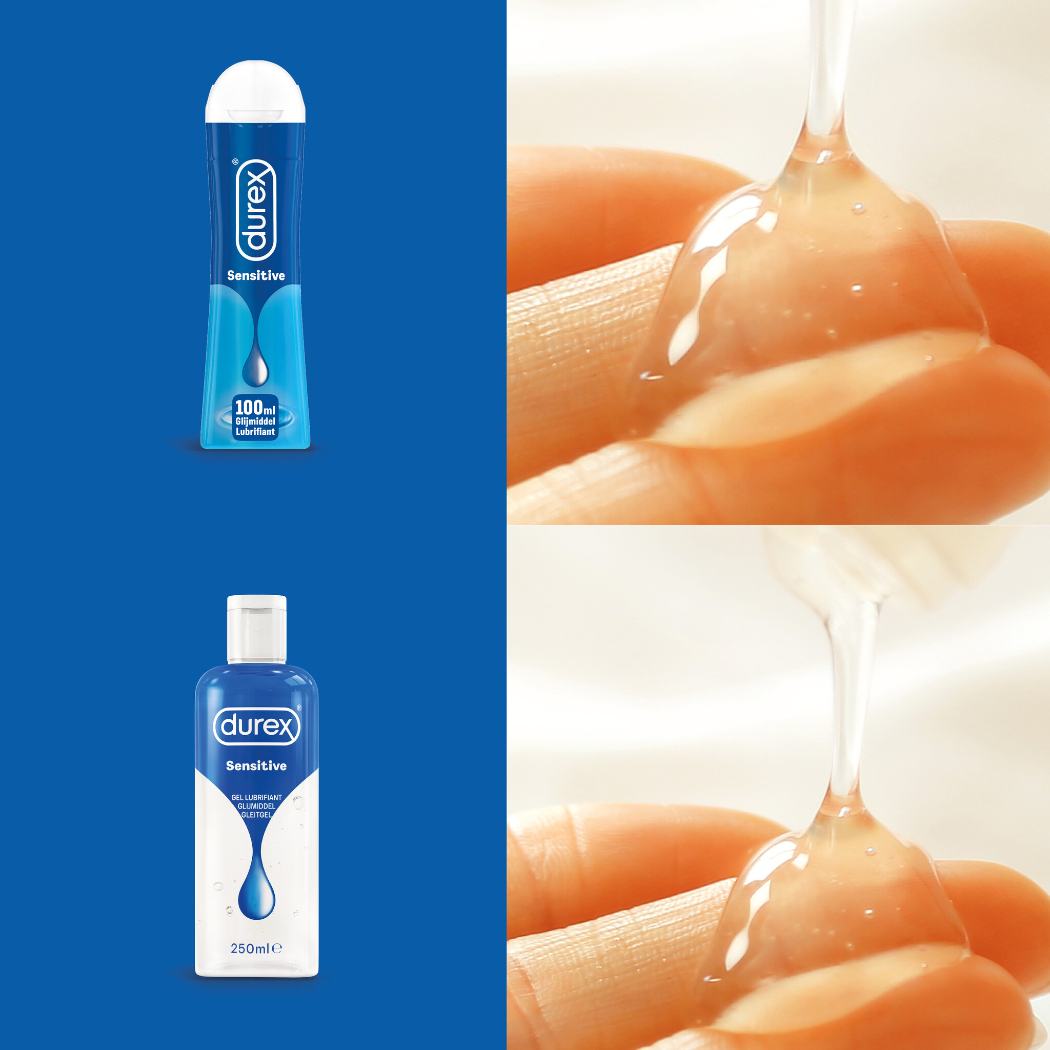 Durex - 310ml Glijmiddel - Play Senitive 1x100ml - Intense Orgasm 1x10ml - Play Massage 2/1 Sensitive 1x100ml - Voordeelverpakking