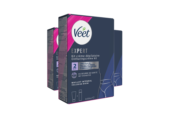 Veet - Expert - Ontharingscreme Bikini Kit 100ml (2 x 50ml) - 3 stuks - Voordeelverpakking