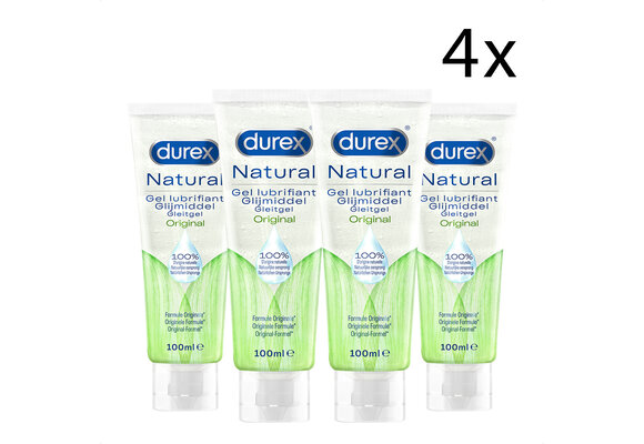 Durex Glijmiddel Natural - 100% natuurlijk - 100 ml x4