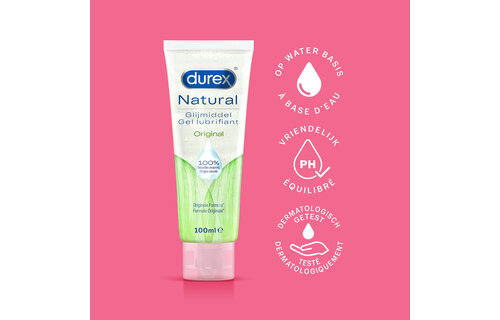 Durex Glijmiddel Natural - 100% natuurlijk - 100 ml x4