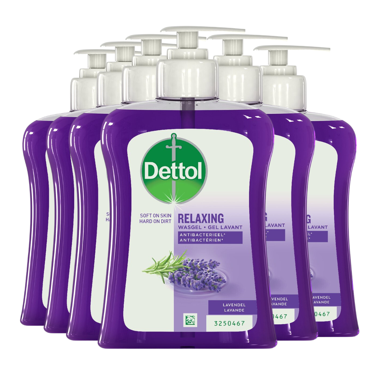 Dettol - Handzeep Verzachtend - Lavendel - 6 x 250 ml - Grootverpakking