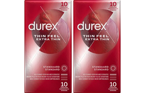 Durex Condooms Thin Feel Extra Thin 10st x2