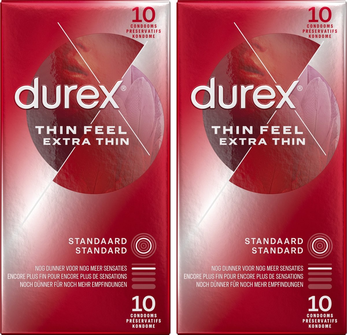 Durex Condooms Thin Feel Extra Thin 10st x2