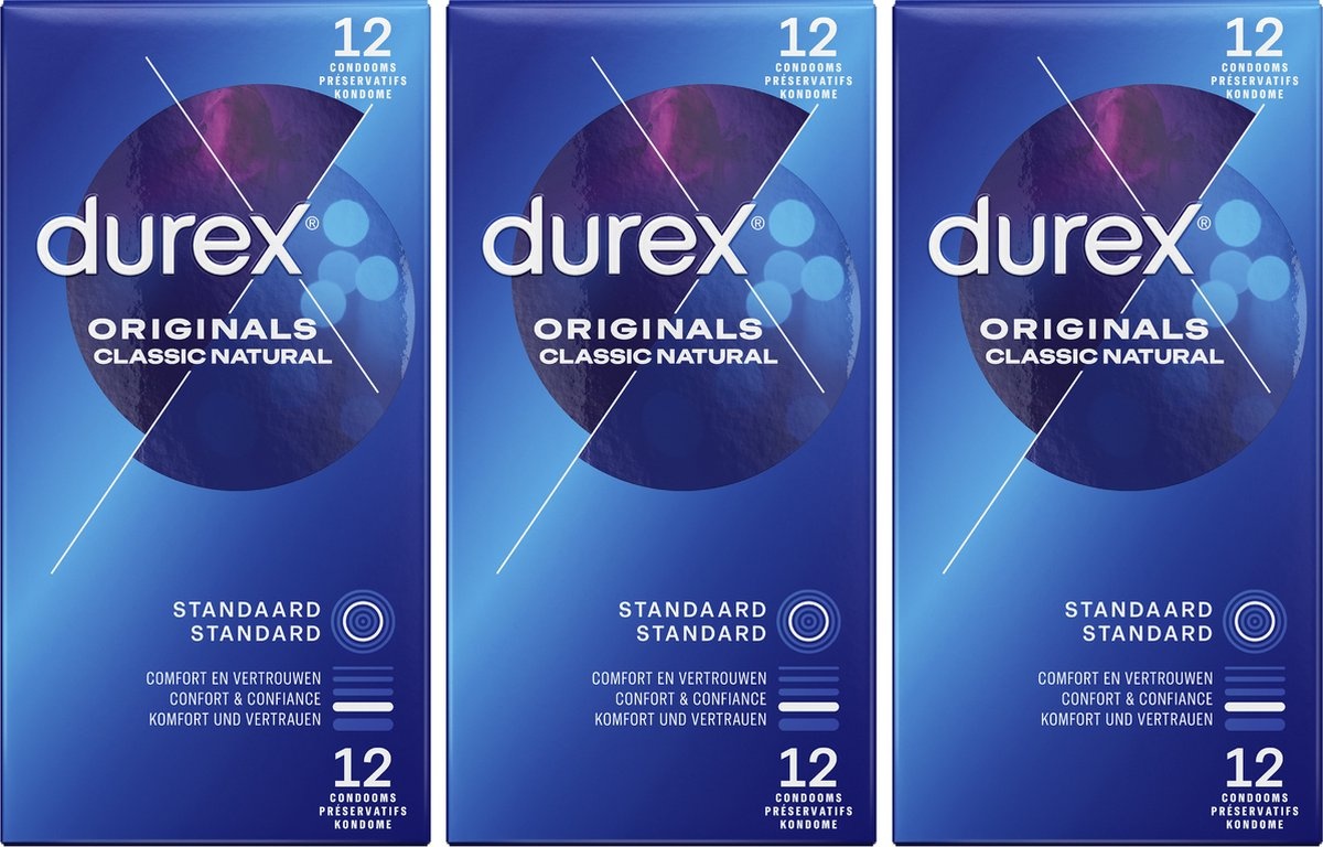 Durex Condooms Classic Natural 12st x3