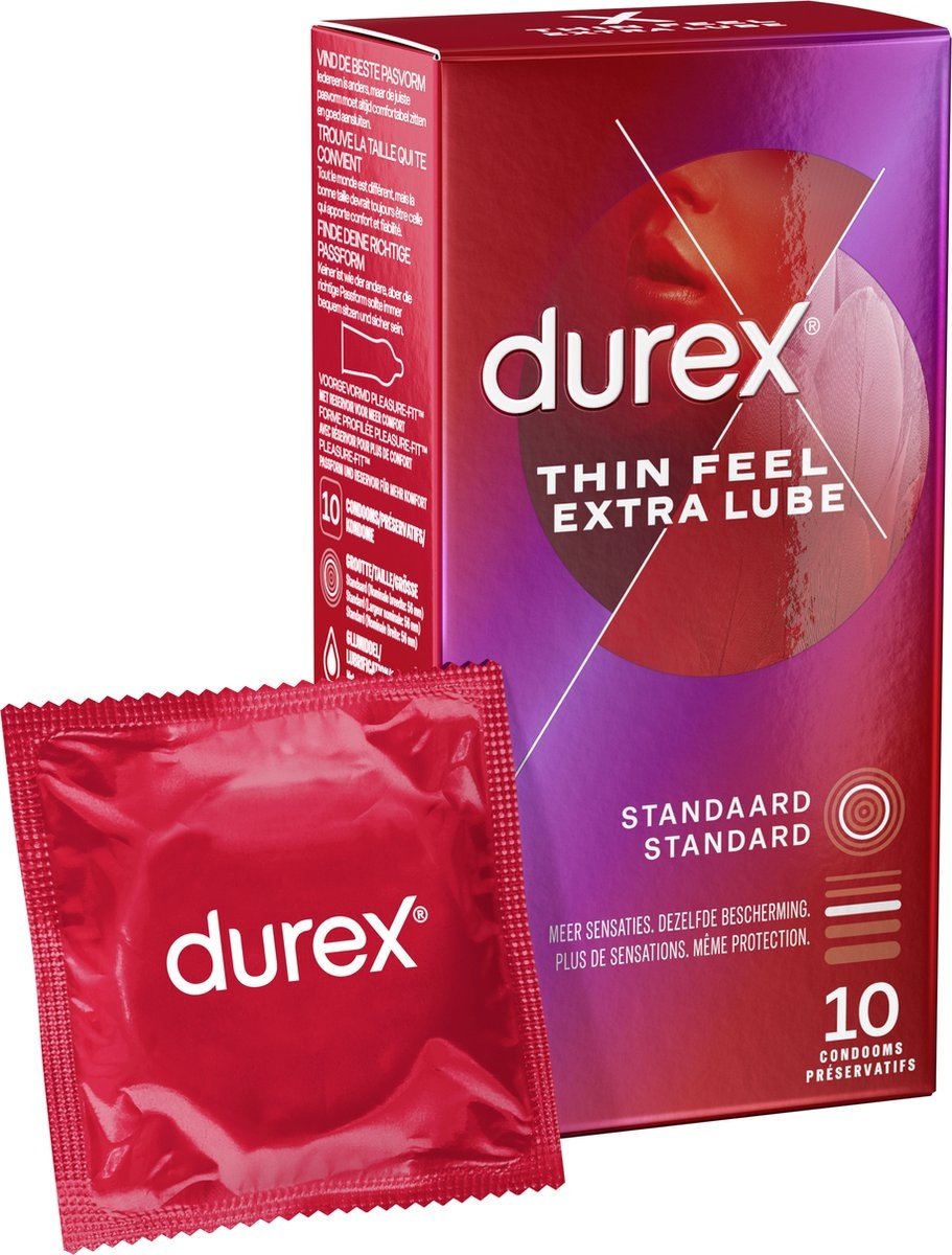Durex Condooms Thin Feel Extra Lube 10st x2