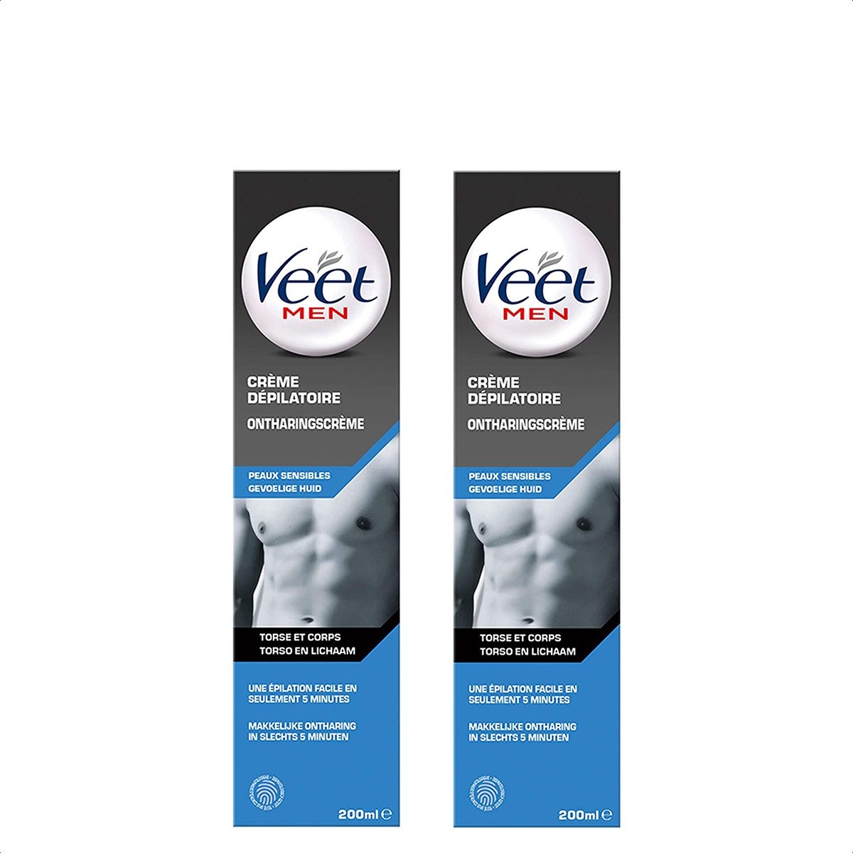 Veet Ontharingscreme - Man - Gevoelige Huid - 200ml x2