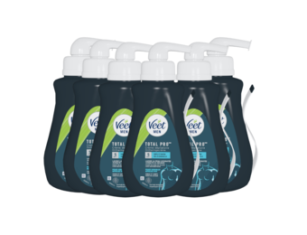 Veet Men - Total Pro - Ontharingscreme - Gevoelige Huid - Torso en Lichaam - 400ml x 6