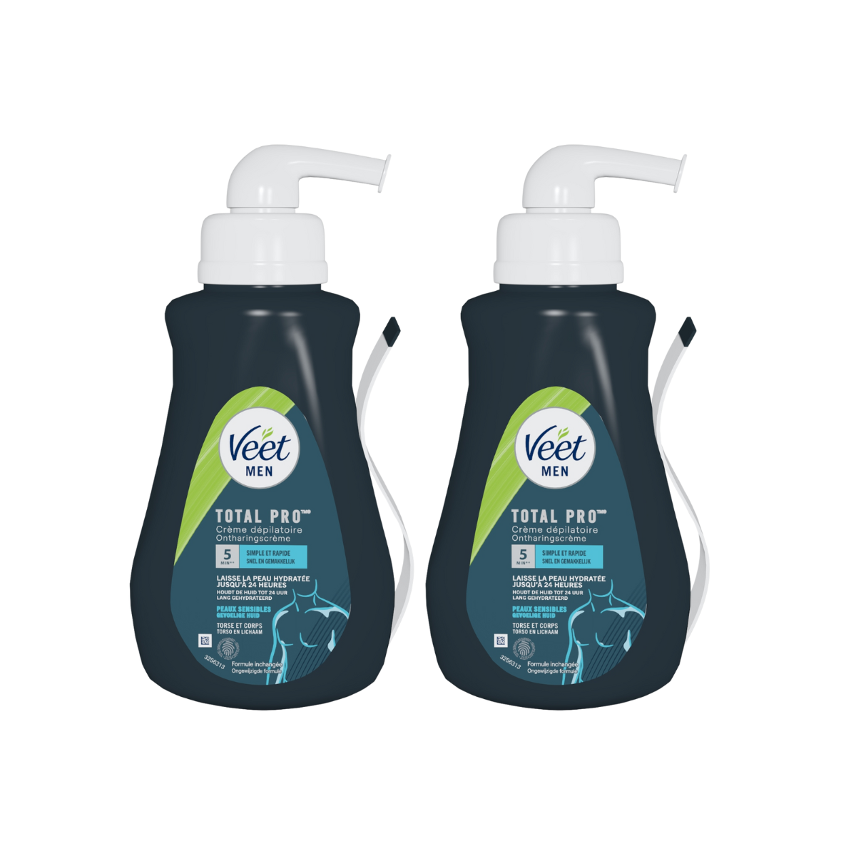 Veet - Men - Ontharingscreme Gevoelige for Men 400ML - 2 Stuks - Voordeelverpakking