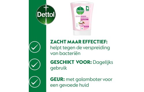 Dettol - Handzeep No Touch Navulling - Antibacterieel - Galamboter - 250ml x10 - Voordeelverpakking