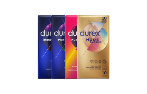 Durex Condooms 40 Stuks - Orgasm Intense 10st - Performa 10st - Pleasure Me 10st - Nude 10st - Voordeelverpakking
