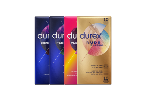 Durex Condooms 40 Stuks - Orgasm Intense 10st - Performa 10st - Pleasure Me 10st -  Nude 10st - Voordeelverpakking