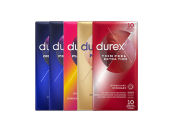 Durex Condooms 50 Stuks - Orgasm Intense 10st - Performa 10st - Pleasure Me 10st -  Nude 10st - Thin Feel Extra Thin 10st - Voordeelverpakking