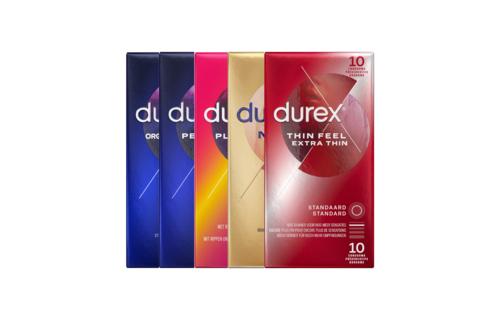 Durex Condooms 50 Stuks - Orgasm Intense 10st - Performa 10st - Pleasure Me 10st -  Nude 10st - Thin Feel Extra Thin 10st - Voordeelverpakking