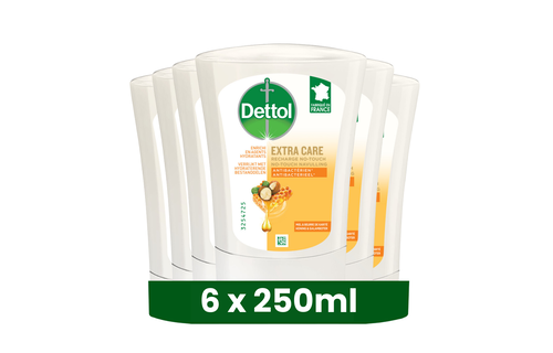 Dettol No-Touch Refill Extra Care Honey & Sheabutter 250ML x 6