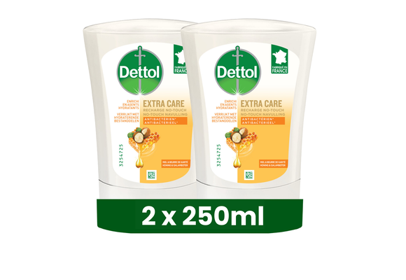 Dettol No-Touch Refill Extra Care Honey  Sheabutter 250ML x 2