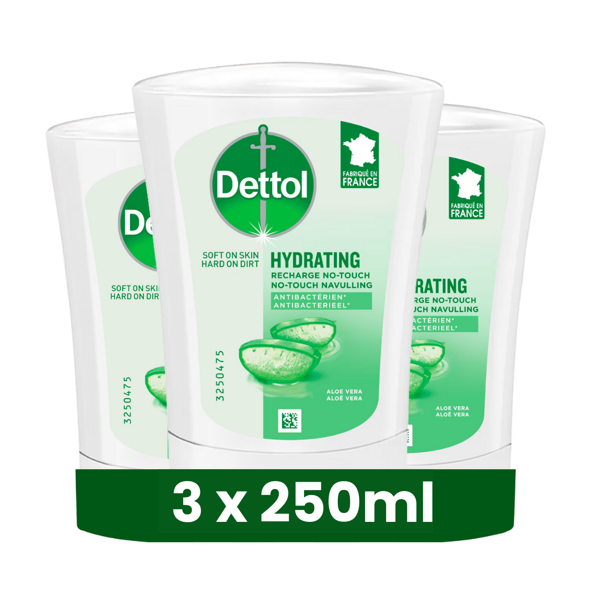 Dettol Handzeep No Touch Navulling - Aloe Vera - 250ml x3