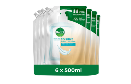Dettol Refill Sensitive 500ML x 6