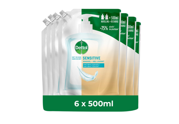 Dettol Refill Sensitive 500ML x 6