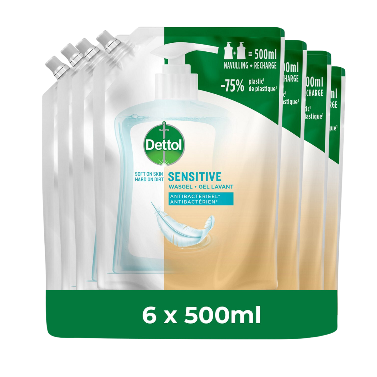 Dettol Refill Sensitive 500ML x 6